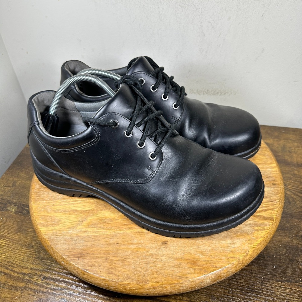 Dansko Walker Black Leather Lace Up Slip Resistant Shoes Mens Size 46 8704020200